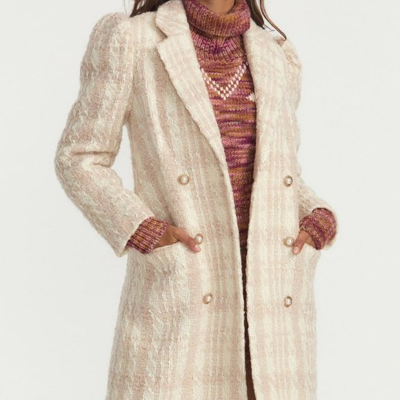 LoveShackFancy Asyrn Coat in Winter White - Picture 2 of 5